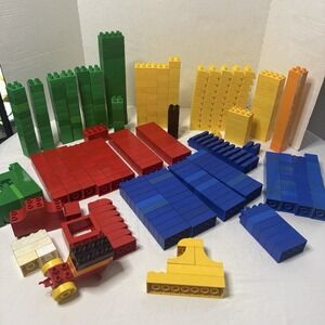 HUGE LEGO DUPLO Assorted Bulk Brick Lot 438 Piece 2x2 2x4 Specialty+ Curved